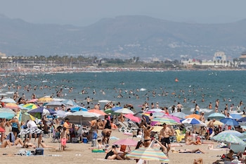 Numerosas personas disfrutan del buen