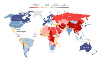 The Economist consideró a Perú como un "régimen híbrido". (The Economist)