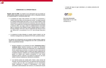 En un comunicado, D1 aclaró