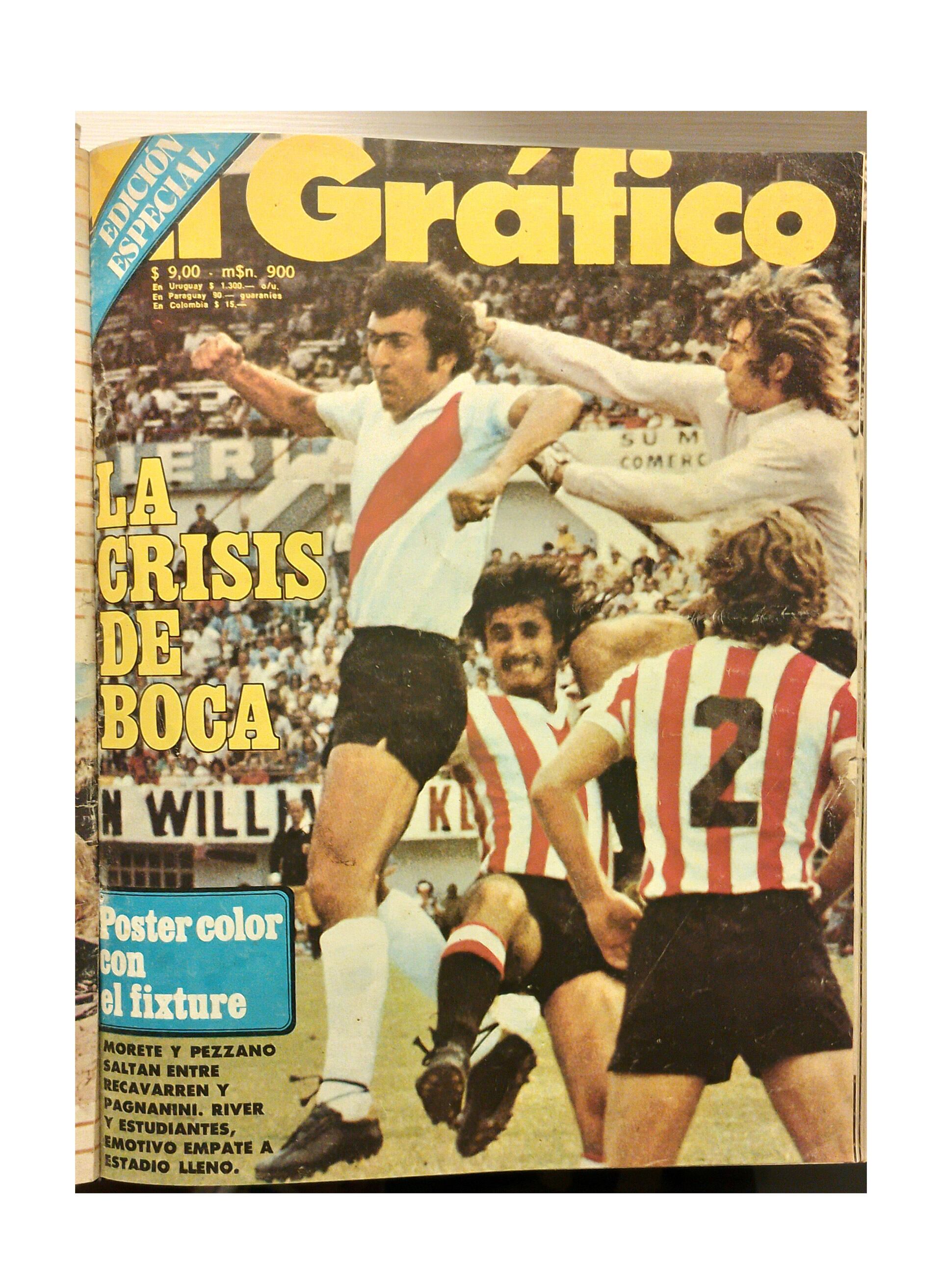 Tapa de El Gráfico del debut en Metropolitano '75 ante Estudiantes
