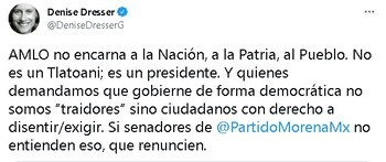 Denise Dresser se lanzó contra