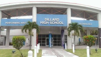 Dos estudiantes de Dillard High