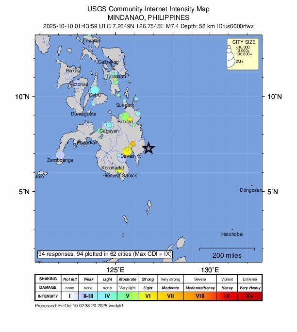 La Marina de Guerra intensifica vigilancia tras sismo de magnitud 7.4 registrado en Filipinas