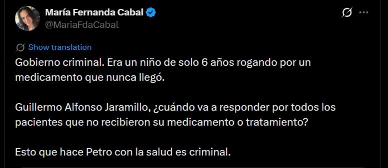 El fallecimiento de un menor en Huila tras dos meses sin tratamiento ha originado fuertes críticas a la administración nacional y reacciones en el Congreso, mientras familiares y expertos advierten sobre riesgos por las fallas estructurales de atención - crédito captura de pantalla