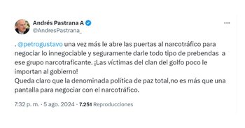 Con este mensaje, el expresidente