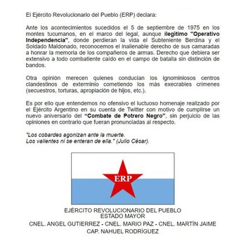 El comunicado de los ex