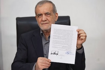 El presidente de Irán firmó el acuerdo con Estados Unidos (Créditos: Irán International)