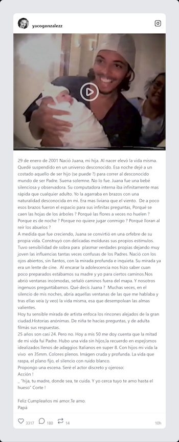 Yaco González saluda a su