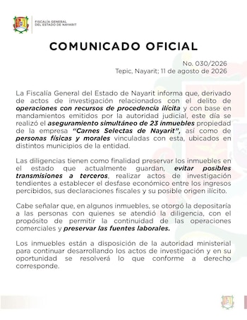 (Facebook Fiscalía de Nayarit)