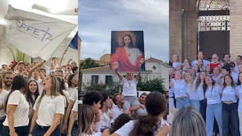Varias imágenes de los retiros cristianos de Effetá.