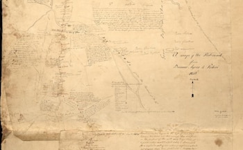 Mapa da viagem a Potosí em 1810