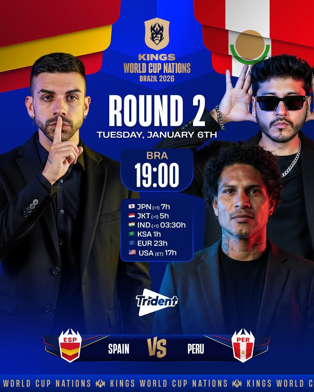 Fixture y horario del partido Perú vs España por La Kings World Cup Nations