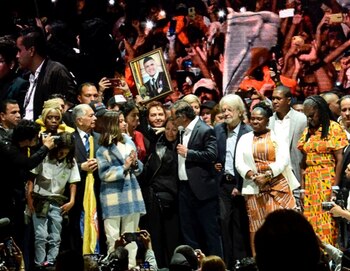 Petro y la mamá de Dilan Cruz, Jenny Medina