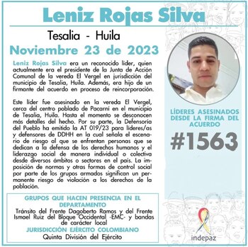 Líder asesinado