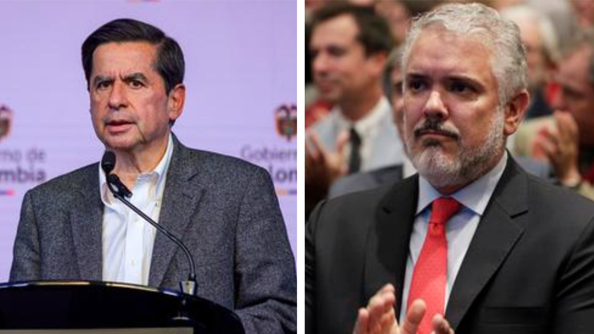 Juan Fernando Cristo contestó a los reparos que compartió hace unos días el expresidente Iván Duque al acuerdo nacional propuesto por el Gobierno - crédito Presidencia y EFE/ Elvis González