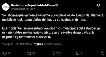 El Gabinete de Seguridad informó
