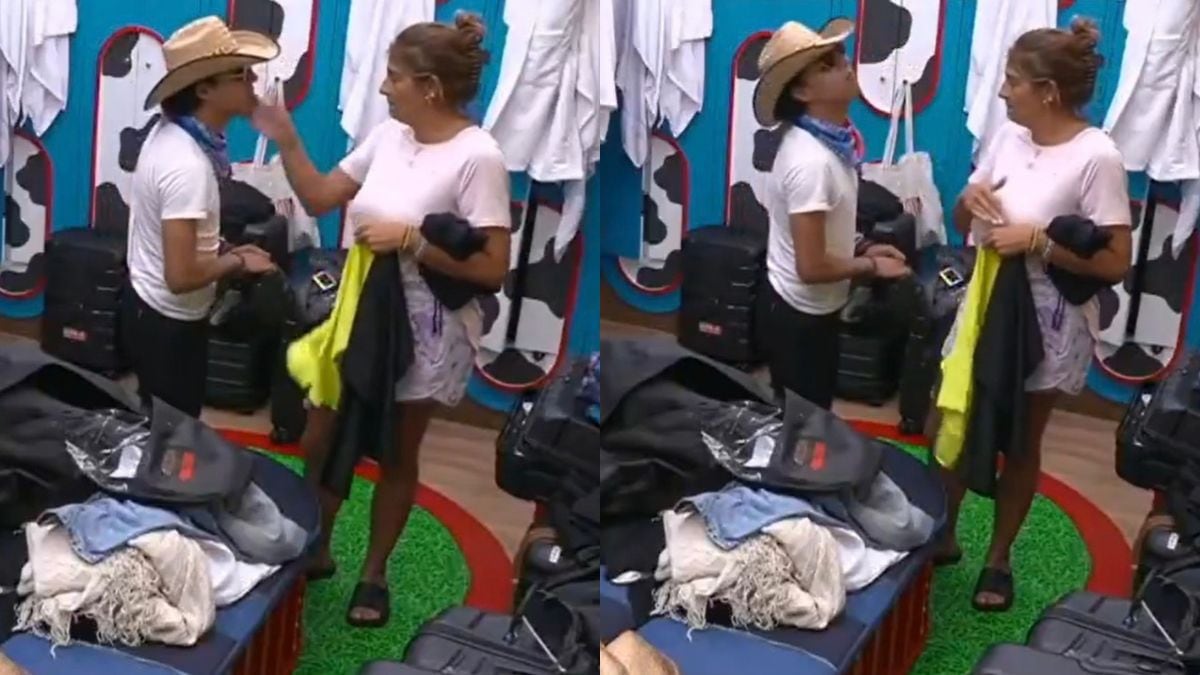 El incidente ocurrió mientras ambos organizaban ropa.(Captura de pantalla)