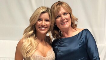 Laurita Fernández con Inés Stork,