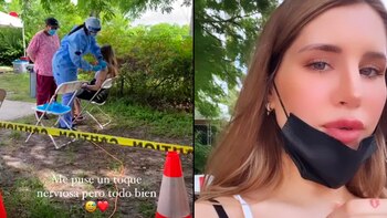 Mica y Lisandro se vacunaron