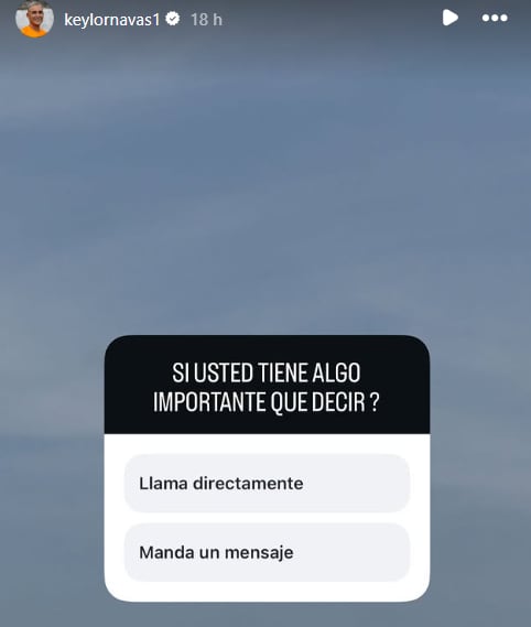 El experimentado guardameta lanzó un sugerente mensaje en Instagram que fue interpretado como una respuesta directa al DT Fernando Batista (Cortesía: Keylor Navas).