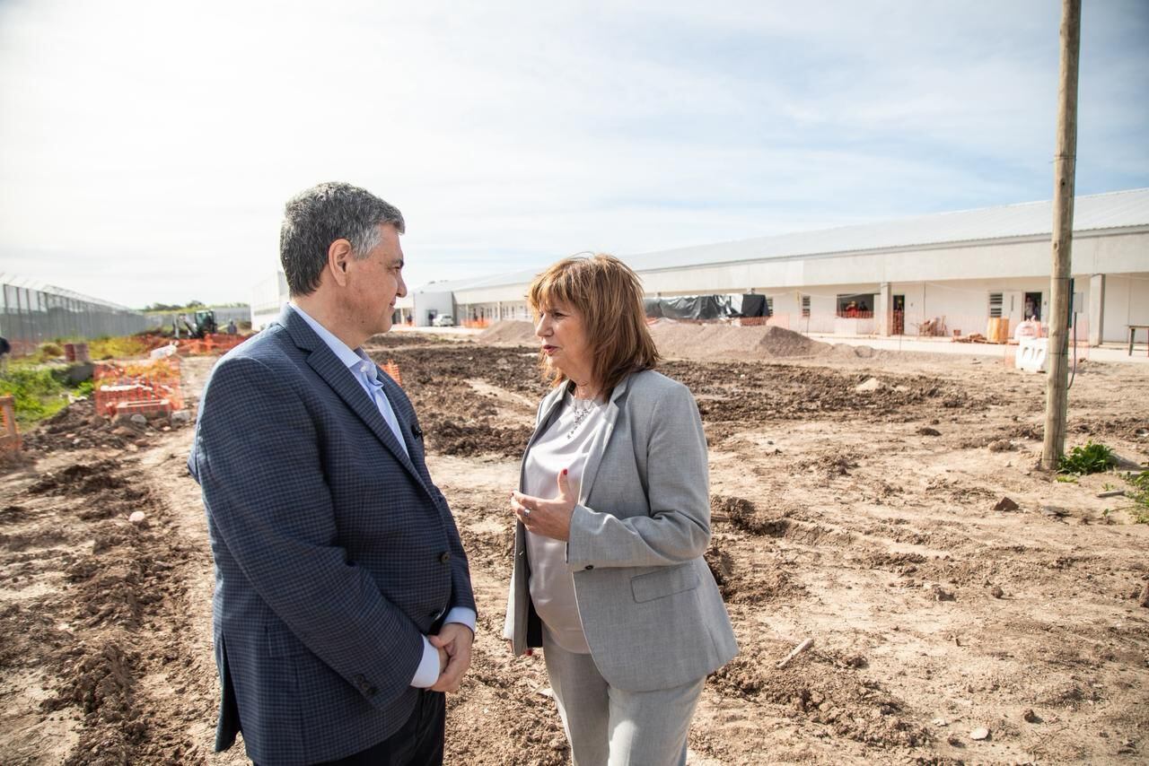 Jorge Macri y Patricia Bullrich recorrieron las obras de la nueva cárcel de Marcos Paz