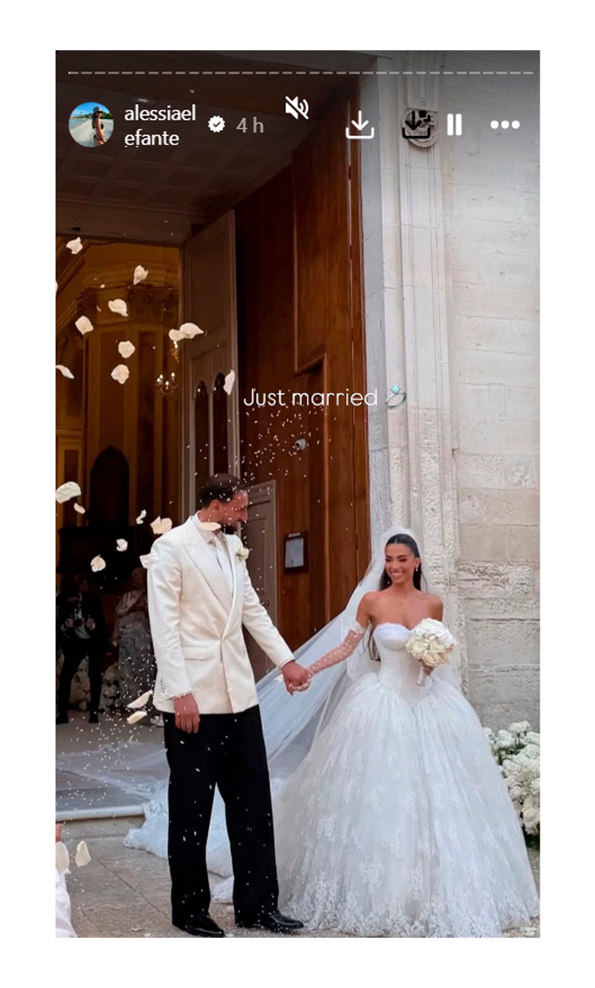 Las fotos del casamiento de Gianluigi Donnarumma y Alessia Elefante