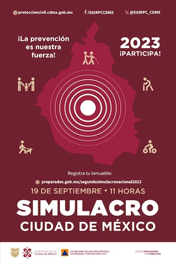 Simulacro 2023 (@sismologicomx/X)
