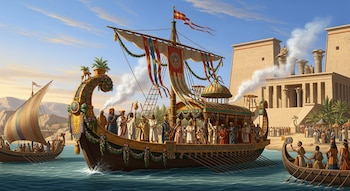 El barco ceremonial, conocido como