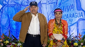 Daniel Ortega y Rosario Murillo, mandatarios de Nicaragua.