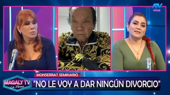 Magaly Medina encara en vivo a Monserrat por impedir que Melcochita rehaga su vida. Captura: Magaly Tv La Firme.