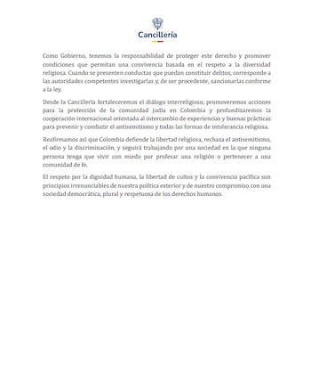 Cancillería - crédito Cancillería