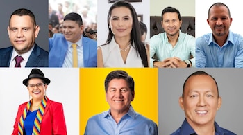 Los alcades: Vicko Villacís Tenorio (Esmeraldas), Norberto Vélez Bazurto (Rocafuerte, Manabí), Ledy Laura Muñoz (Calceta, Bolívar), Cristian Suárez Peñafiel (Naranjito, Guayas) y Juan Carlos Rivera (Naranjal, Guayas). Los prefectos: Lourdes Tibán (Cotopaxi), Johny Terán (Los Ríos) y Clemente Bravo Riofrío (El Oro)