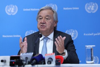 António Guterres expresó su preocupación