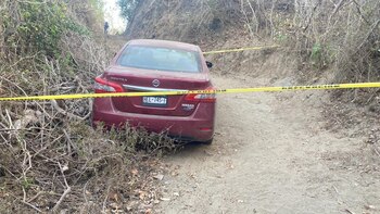 Uno de los carros robados