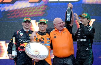 Norris, Verstappen y Norris mantuvieron