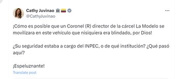 Catherine Juvinao cuestionó la falta