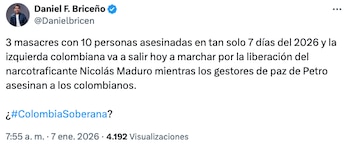 Daniel briceño cuestionó marcha del