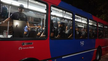 Así llegaban algunos efectivos al