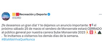 El IDRD confirmó que el
