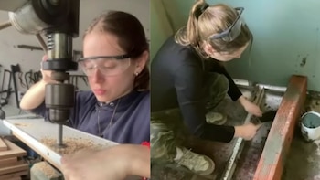 Tiene 24 años, aprendió albañilería con su papá y se volvió viral construyendo su casa
