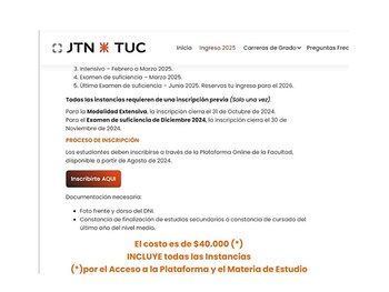 Una captura de pantalla donde se observa el pedido del pago de un arancel y no se especifica que es voluntario: fue eliminado el último viernes tras conocerse la polémica