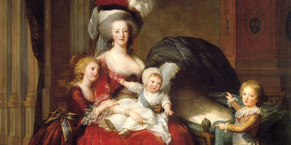 María Antonieta y sus hijos por la artista Élisabeth Vigée Le Brun. Año 1795 (foto: Wikipedia)