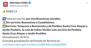 El tramo Buenavista-Cuauhtémoc del Metrobús