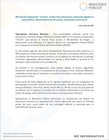 Las pesquisas abarcan delitos de tráfico de drogas, almacenamiento de armas, asesinatos y secuestros.
