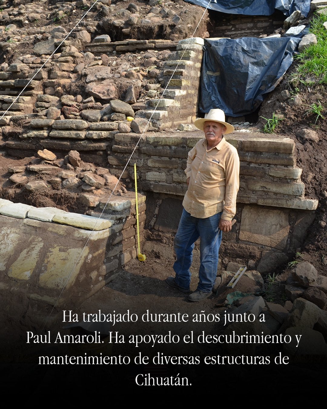 Pastor Gálvez se formó en Cihuatán a través de la limpieza, el mantenimiento y el acompañamiento de investigaciones arqueológicas. (Foto cortesía Embajada de EE.UU. )