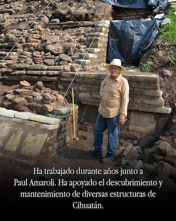 Pastor Gálvez se formó en Cihuatán a través de la limpieza, el mantenimiento y el acompañamiento de investigaciones arqueológicas. (Foto cortesía Embajada de EE.UU. )