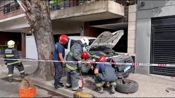 Así quedó la camioneta que