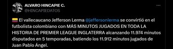Con casi 12.000 minutos, Jefferson
