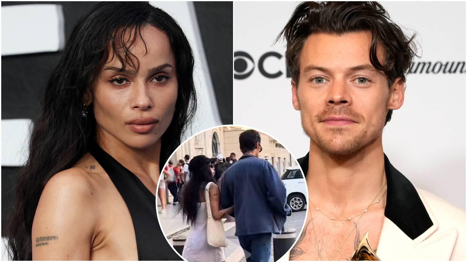 Imágenes difundidas en redes muestran a Kravitz y Styles paseando juntos por Roma (REUTERS/AP/X)