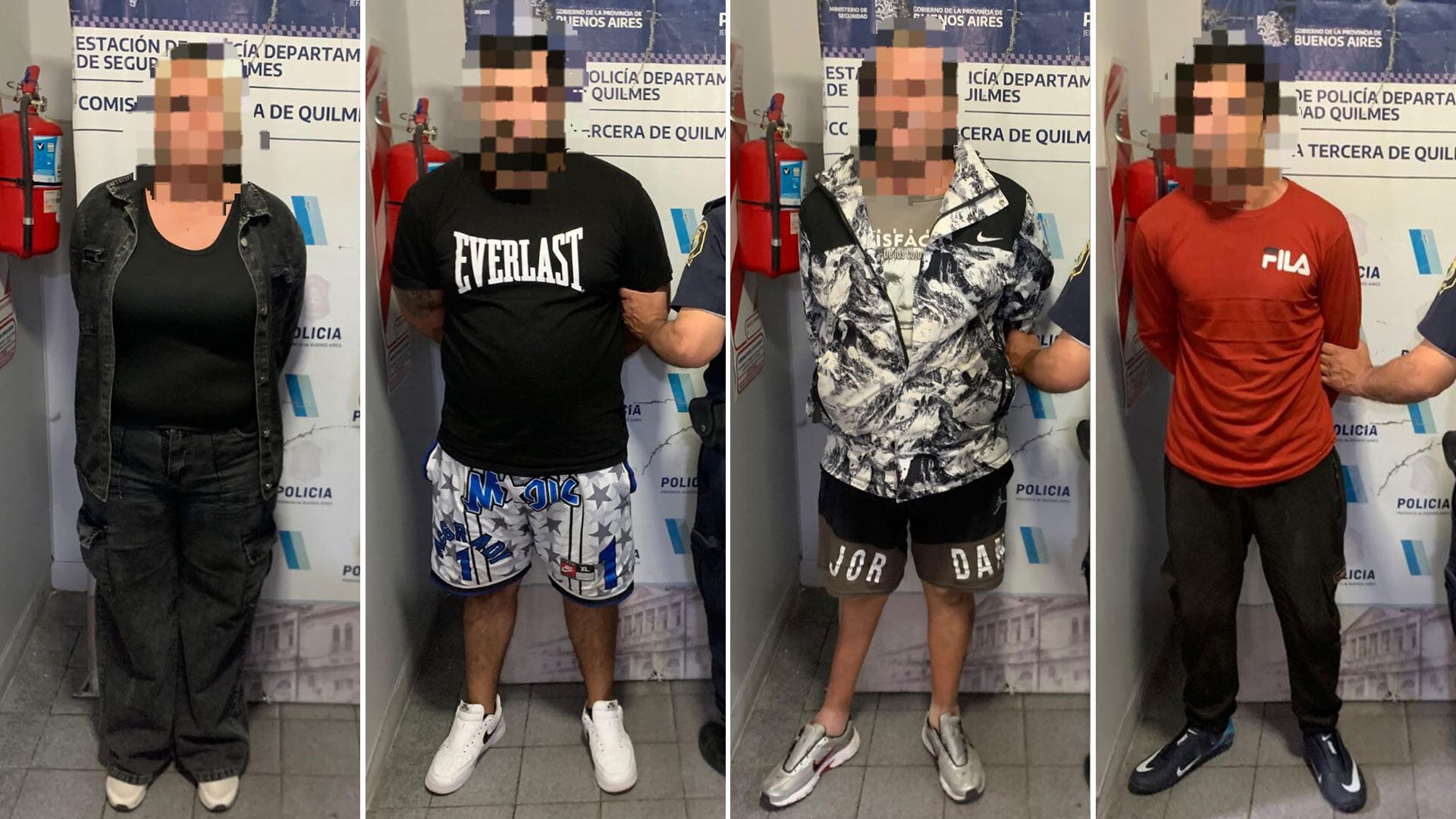Tres hombres y una mujer resultaron detenidos en los procedimientos